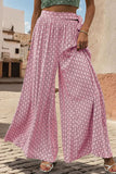Printed Tied Wide Leg Pants