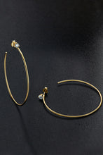 Cargar imagen en el visor de la galería, 925 Sterling Silver Moissanite Hoop Earrings
