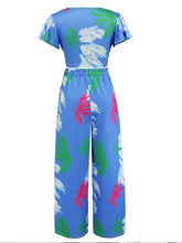 Load image into Gallery viewer, Printed V-Neck Top and Tied Pants Set
