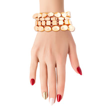 Cargar imagen en el visor de la galería, Gold Geometric Bead Bracelets
