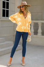 Load image into Gallery viewer, Floral Dropped Shoulder Button-Up Cardigan
