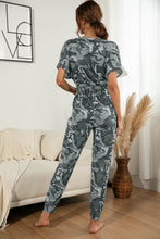 Load image into Gallery viewer, Surplice Neck Tied Short Sleeve Jumpsuit
