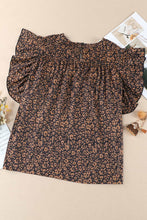 Load image into Gallery viewer, Plus Size Printed Smocked Butterfly Sleeve Blouse
