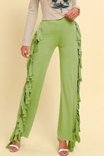 Cargar imagen en el visor de la galería, Fringe Trim Wide Leg Pants
