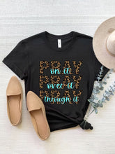 Cargar imagen en el visor de la galería, Letter Graphic Round Neck Short Sleeve T-Shirt
