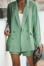 Cargar imagen en el visor de la galería, Longline Blazer and Shorts Set with Pockets
