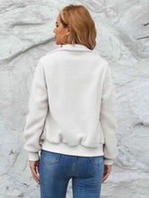 Cargar imagen en el visor de la galería, Zip Up Collared Neck Long Sleeve Jacket
