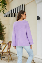 Load image into Gallery viewer, Drop Shoulder V-Neck Knit Pullover
