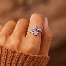 Cargar imagen en el visor de la galería, Flower Shape Inlaid Zircon 925 Sterling Silver Ring
