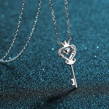 Load image into Gallery viewer, Key Shape Moissanite 925 Sterling Silver Necklace
