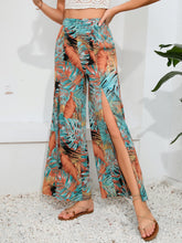 Cargar imagen en el visor de la galería, Printed Split Wide Leg Long Pants
