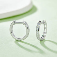 Load image into Gallery viewer, Moissanite 925 Sterling Silver Huggie Earrings
