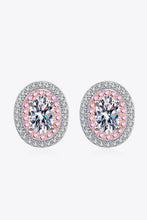 Cargar imagen en el visor de la galería, Platinum-Plated Moissanite Stud Earrings
