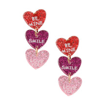 Load image into Gallery viewer, Be Mine Convo Heart Earrings
