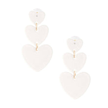Load image into Gallery viewer, White Graduated Triple Earrings
