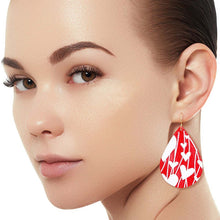 Cargar imagen en el visor de la galería, Red Teardrop Heart Earrings
