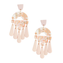 Load image into Gallery viewer, Blush Marbled Clay Teardrop Earrings
