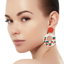 Load image into Gallery viewer, White Clay Cherry Donut Earrings
