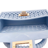 Light Blue Jelly Top Handle Mini Crossbody