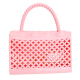 Pink Jelly Top Handle Mini Crossbody