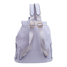 Load image into Gallery viewer, Light Purple Buckle Flap Backpack
