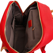 Load image into Gallery viewer, Red and White Stripe Backpack
