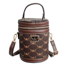 Cargar imagen en el visor de la galería, Dark Brown Top Handle Barrel Clutch
