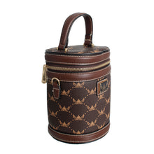 Cargar imagen en el visor de la galería, Dark Brown Top Handle Barrel Clutch
