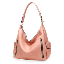Cargar imagen en el visor de la galería, Purse Pink and Gold Stud Hobo Bag for Women
