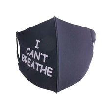 Load image into Gallery viewer, Gray Print I CAN&#39;T BREATH Mask
