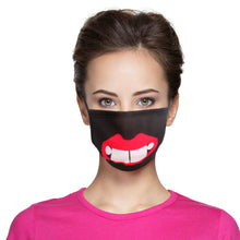 Load image into Gallery viewer, Black Goofy Mouth Mask

