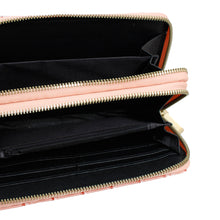 Load image into Gallery viewer, Pink Croc Double Zipper Wallet
