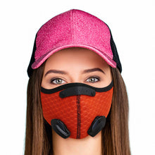 Load image into Gallery viewer, Orange Mesh Sports Mask
