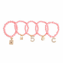Load image into Gallery viewer, Matte Pink No. 5 Boutique Charm Bracelets
