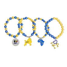 Cargar imagen en el visor de la galería, Blue Gold Pearl Silver Sorority Set
