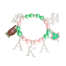 Load image into Gallery viewer, Pink Green Pearl AKA Bracelet
