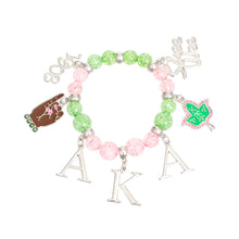 Cargar imagen en el visor de la galería, Bracelet Pink Green AKA Charm Bracelet for Women
