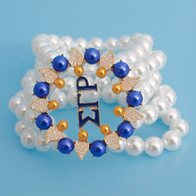 Cargar imagen en el visor de la galería, Bracelet White Pearl Sigma 5 Strand for Women
