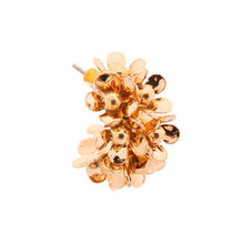 Load image into Gallery viewer, Gold Flower Hoop Earrings
