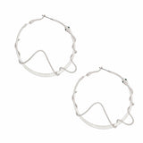 Silver Snake Wrapped Hoops