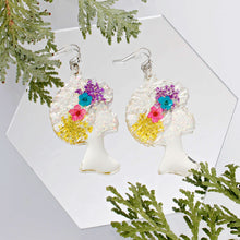 Load image into Gallery viewer, Dangle Clear Medium Afro Flower Earrings for Women
