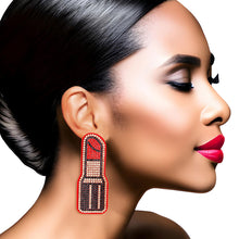 Load image into Gallery viewer, Red Lipstick Earrings
