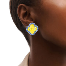 Load image into Gallery viewer, Blue Gold Sorority Studs
