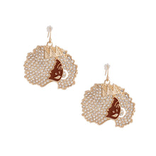 Load image into Gallery viewer, Gold Afro Queen Fishhooks
