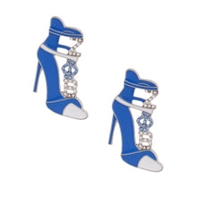 Load image into Gallery viewer, Blue White Zeta Heel Studs
