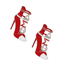 Load image into Gallery viewer, Red White Delta Heel Studs
