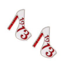 Load image into Gallery viewer, Red White Platform Studs
