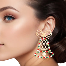 Load image into Gallery viewer, Dangle Xmas Medium Bell Earrings for Women
