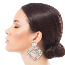 Load image into Gallery viewer, Silver Multi AURBO Heart Earrings
