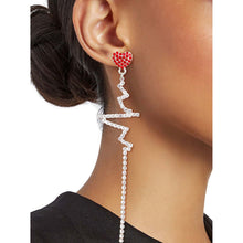 Load image into Gallery viewer, Silver Heartbeat Earrings
